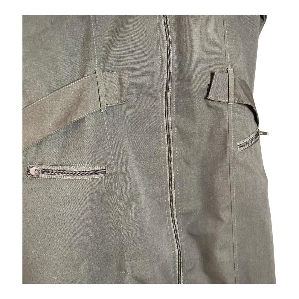 Olive Green Military-Inspired Dress Top Gun - Picture 9 of 13